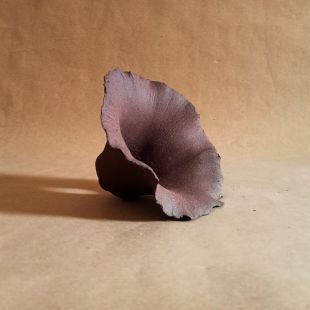 Vasetto per kusamono-shitakusa in gres non smaltato a forma di fiore di ibisco