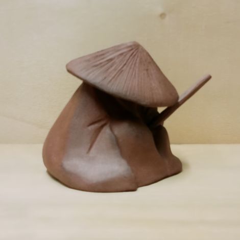 Okimono tempai pellegrino addormentato